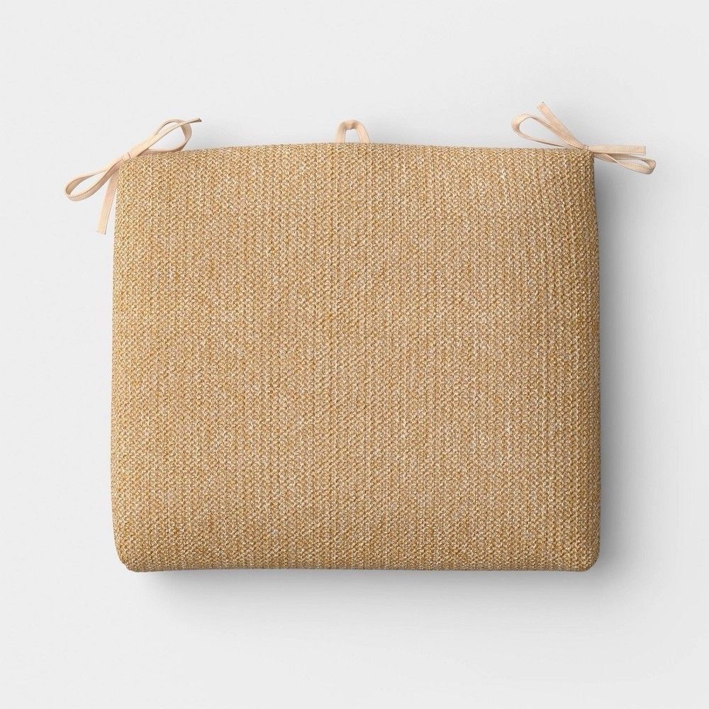 Threshold 18x20" Faux Natural Knit Seat Cushion Tan Chair Cushion New